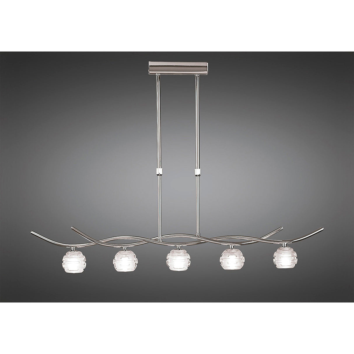 Dali Telescopic 5 Light Suspension Light/Semi-Flush - Polished Chrome
