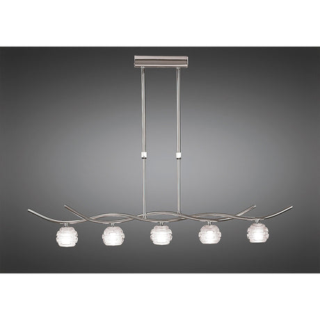 Dali Telescopic 5 Light Suspension Light/Semi-Flush - Polished Chrome