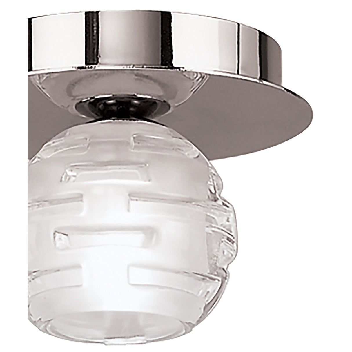Dali 1 Light Flush Ceiling Light - Polished Chrome