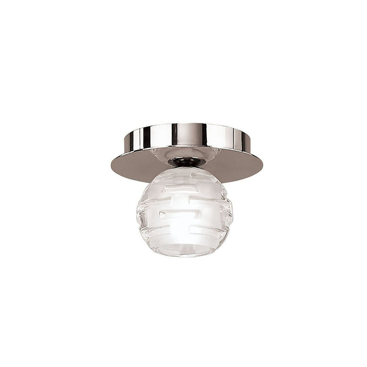 Dali 1 Light Flush Ceiling Light - Polished Chrome