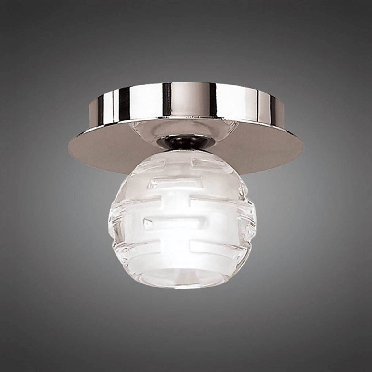 Dali 1 Light Flush Ceiling Light - Polished Chrome
