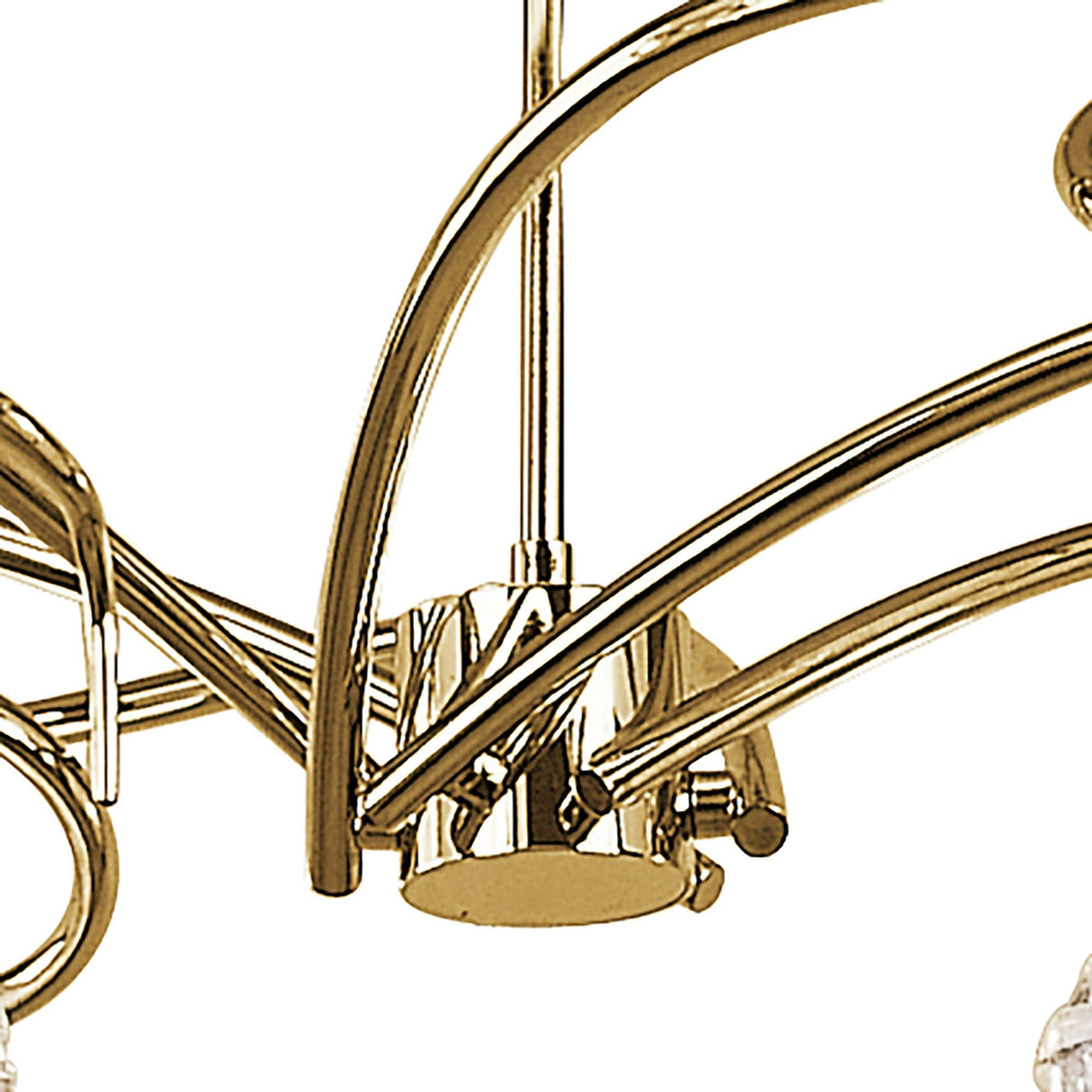 Dali 70cm Telescopic 6 Light Chandelier/Semi-Flush - Polished Brass
