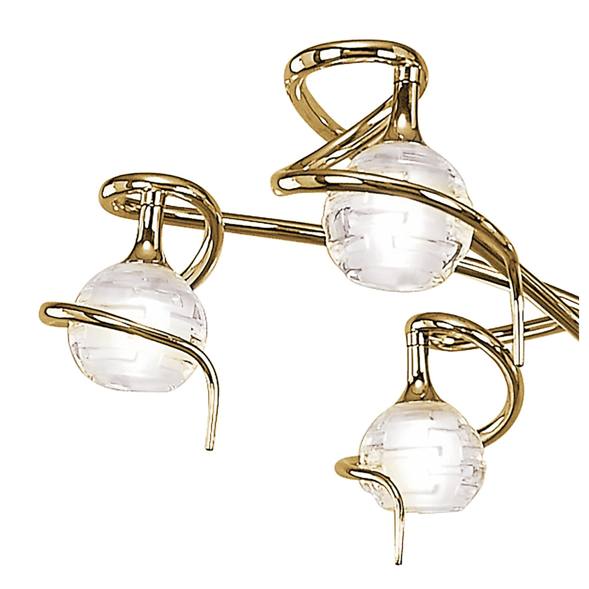 Dali 70cm Telescopic 6 Light Chandelier/Semi-Flush - Polished Brass