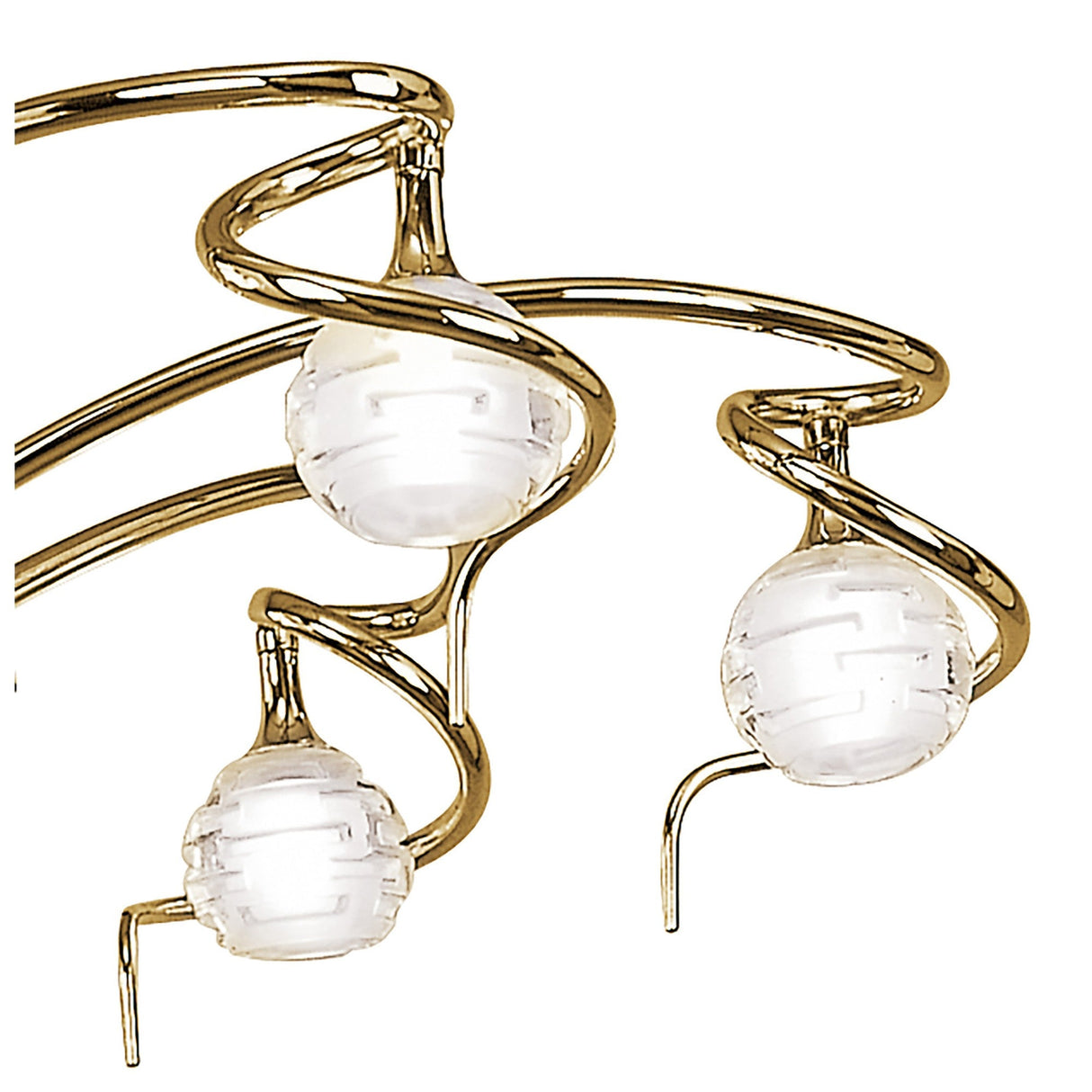 Dali 70cm Telescopic 6 Light Chandelier/Semi-Flush - Polished Brass
