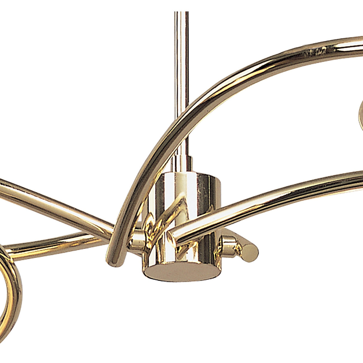 Dali 58cm Telescopic 4 Light Chandelier/Semi-Flush - Polished Brass