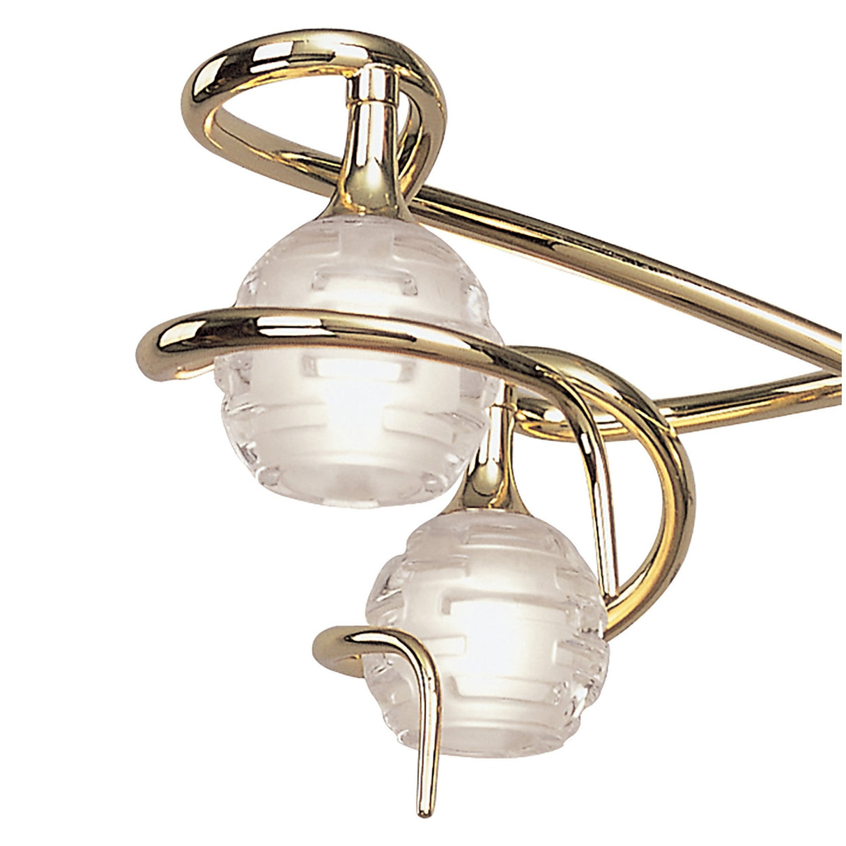 Dali 58cm Telescopic 4 Light Chandelier/Semi-Flush - Polished Brass