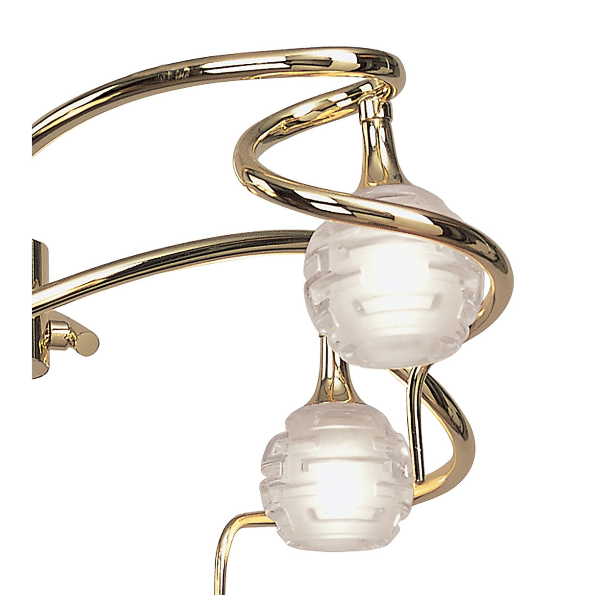 Dali 58cm Telescopic 4 Light Chandelier/Semi-Flush - Polished Brass