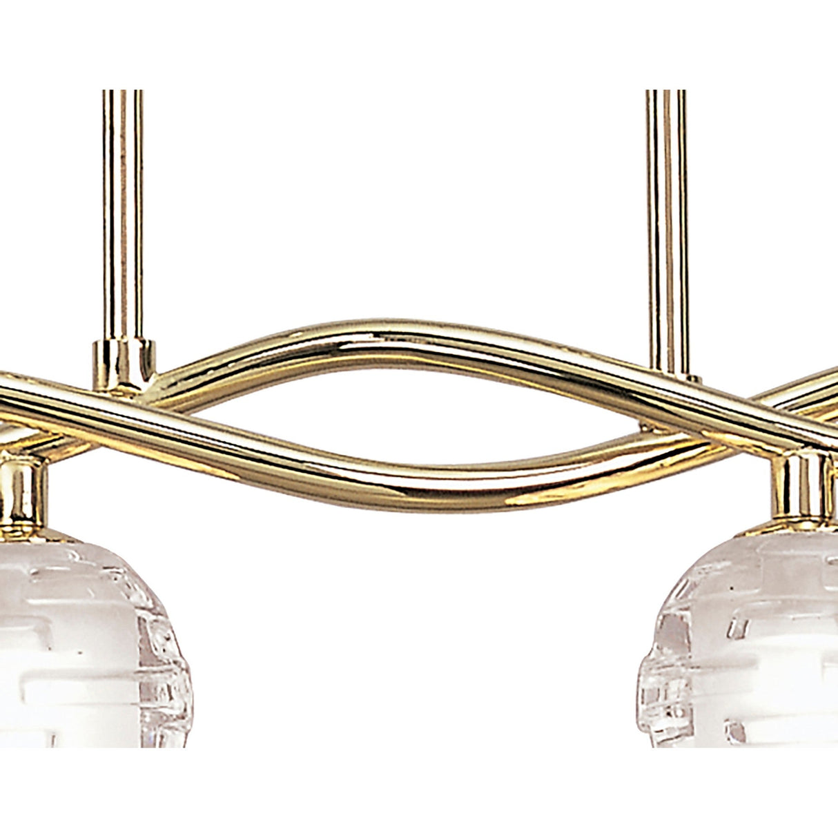 Dali Telescopic 4 Light Suspension Light/Semi-Flush - Polished Brass