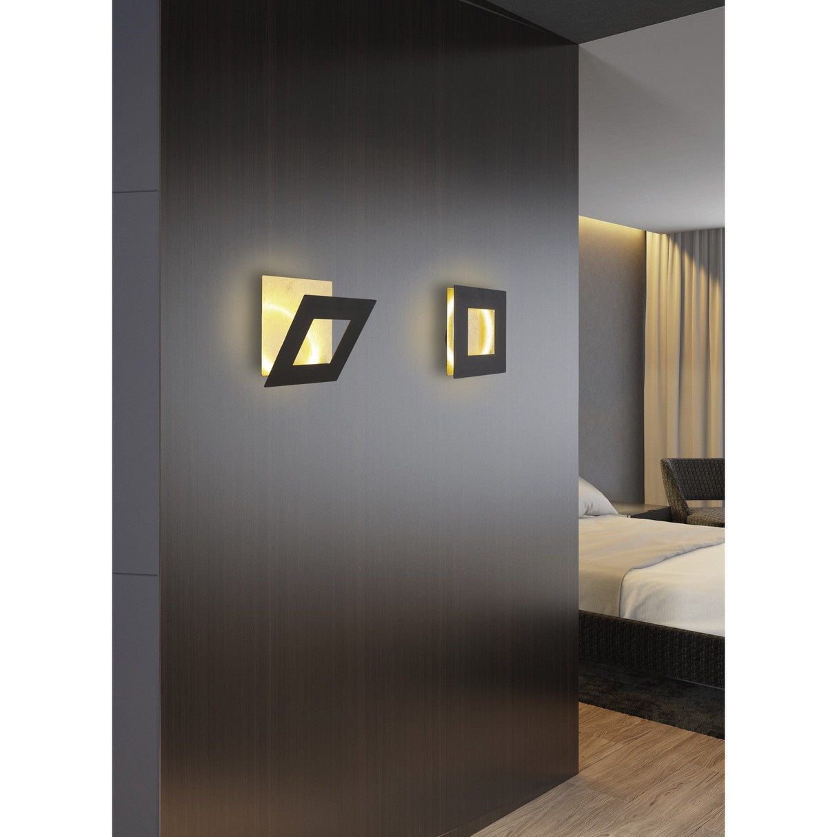 Dalia 22cm LED Wall Light 24W 3000K - Gold/Black