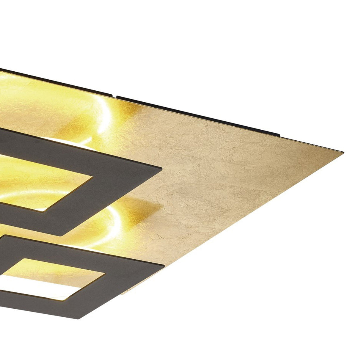 Dalia Flush Ceiling Light LED 3000K 48W - Gold/Black