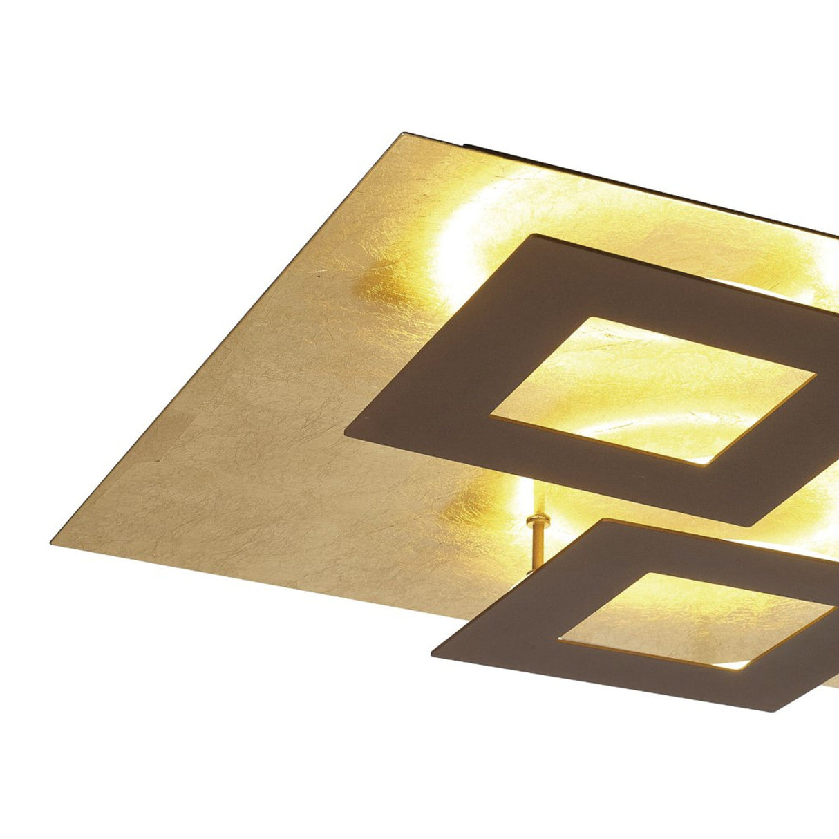 Dalia Flush Ceiling Light LED 3000K 48W - Gold/Rust Brown