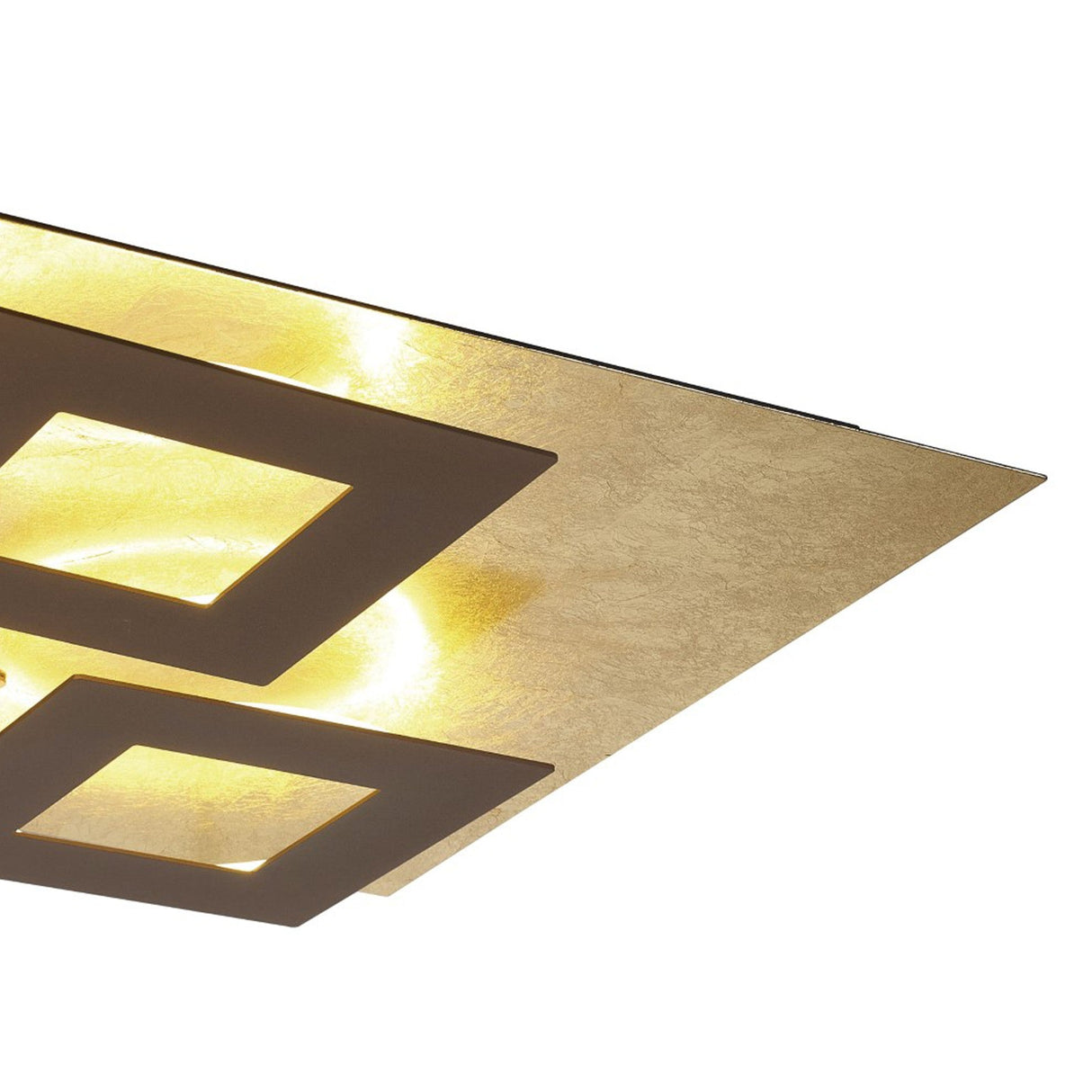 Dalia Flush Ceiling Light LED 3000K 48W - Gold/Rust Brown