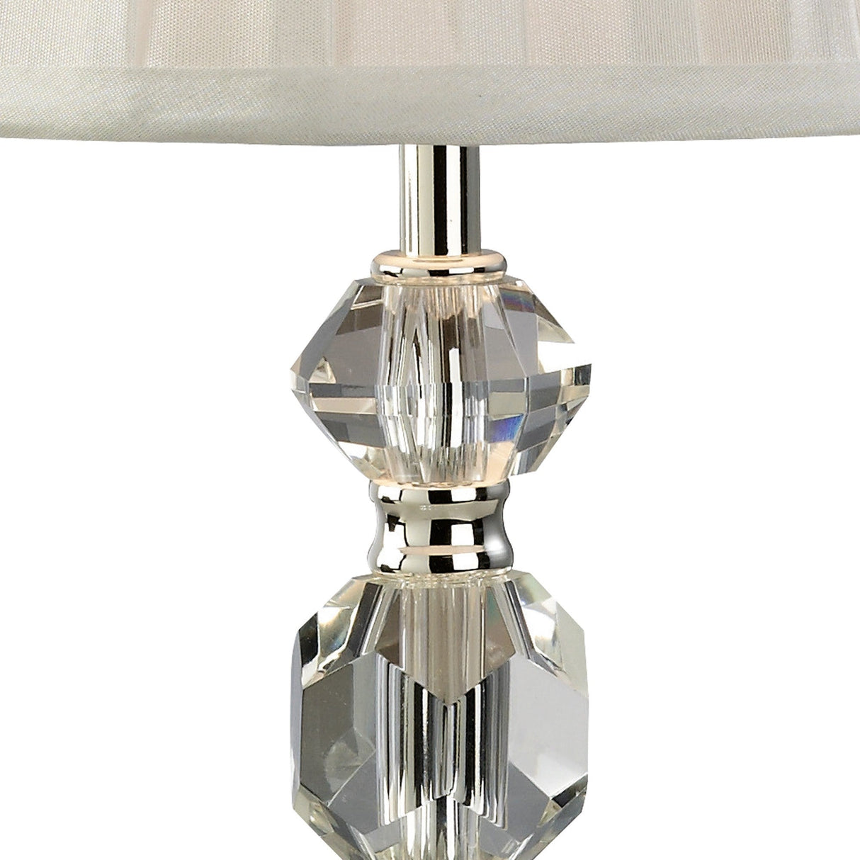 Dana 1 Light Crystal Table Lamp - Silver (Without Shade)