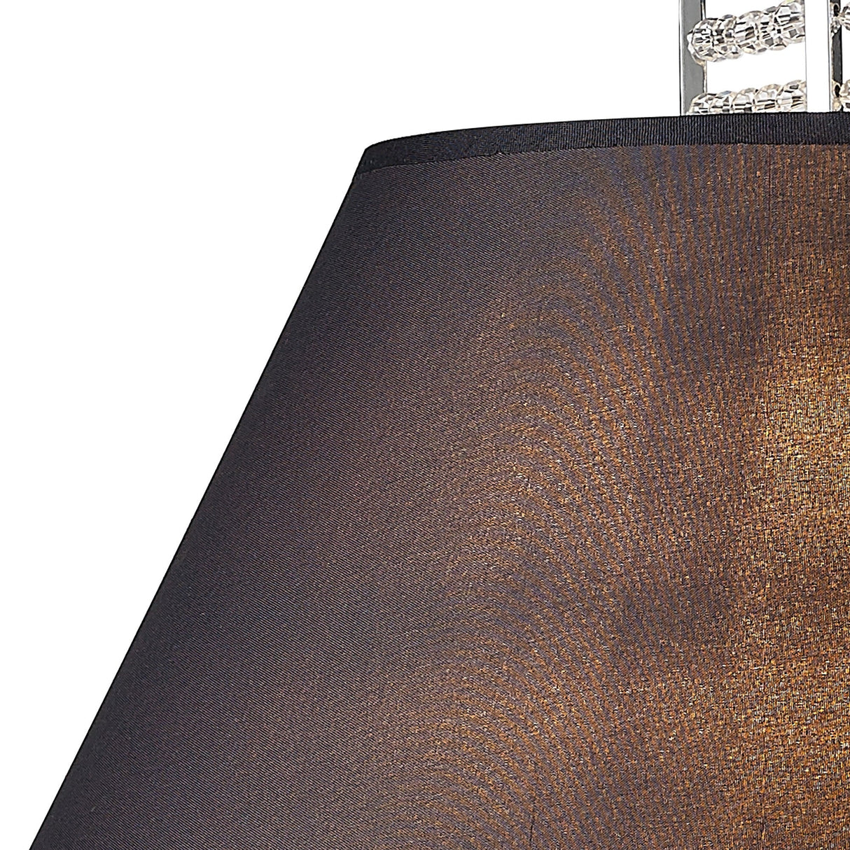 Davina 2 Light Crystal Wall Light - Chrome With Black Shade