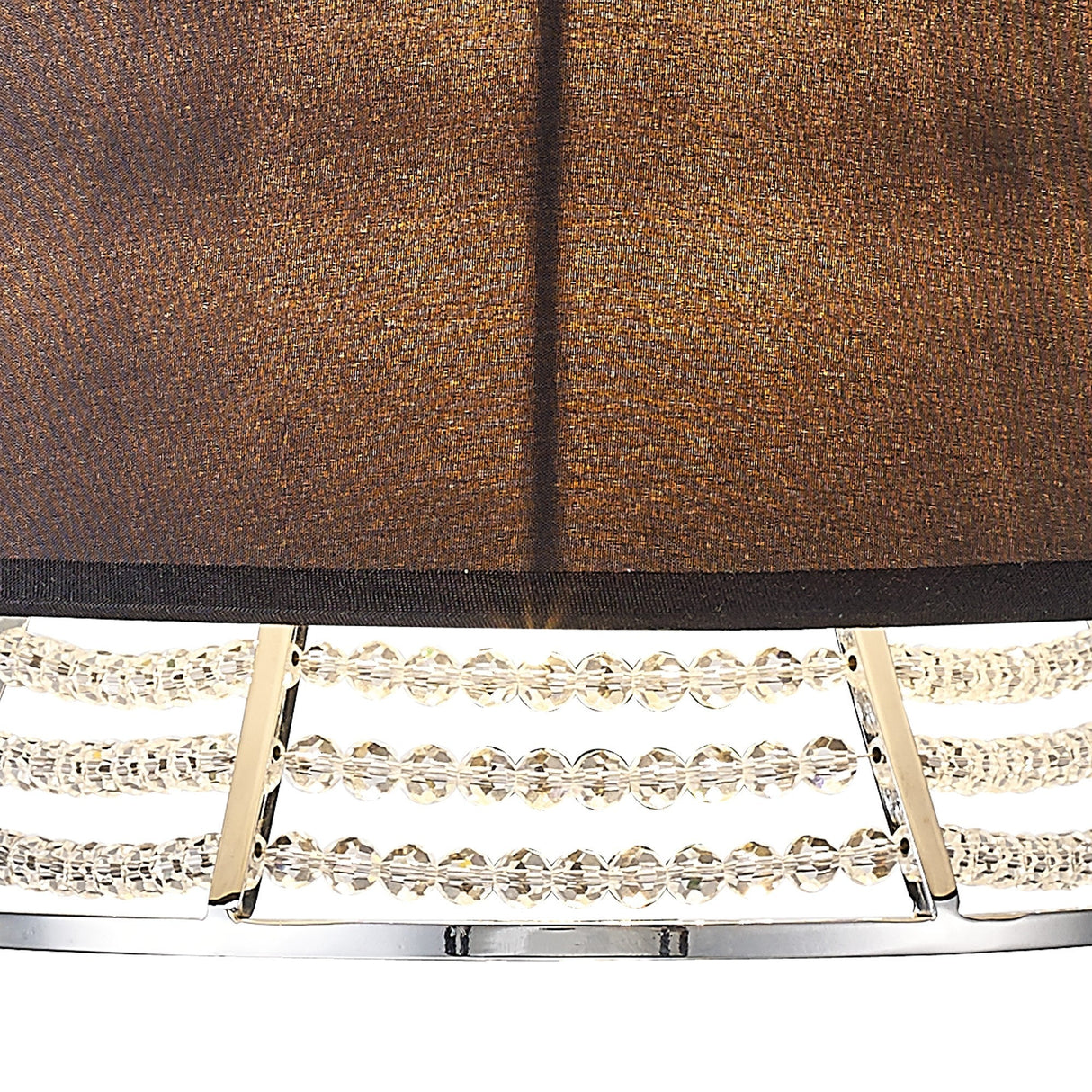 Davina 2 Light Crystal Wall Light - Chrome With Black Shade