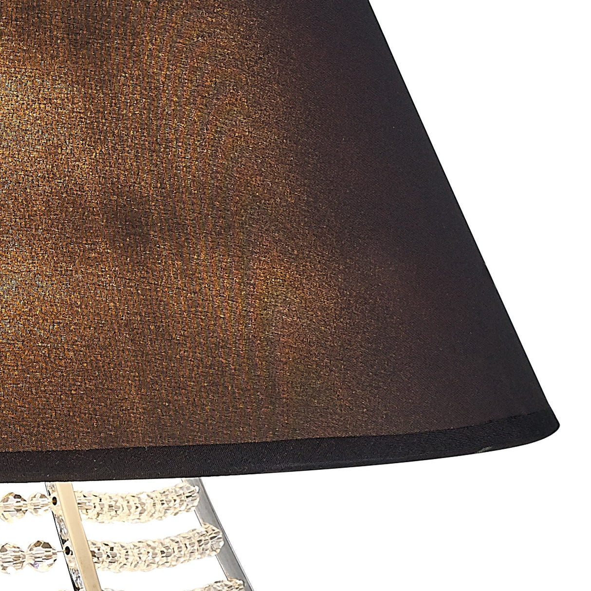 Davina 2 Light Crystal Wall Light - Chrome With Black Shade