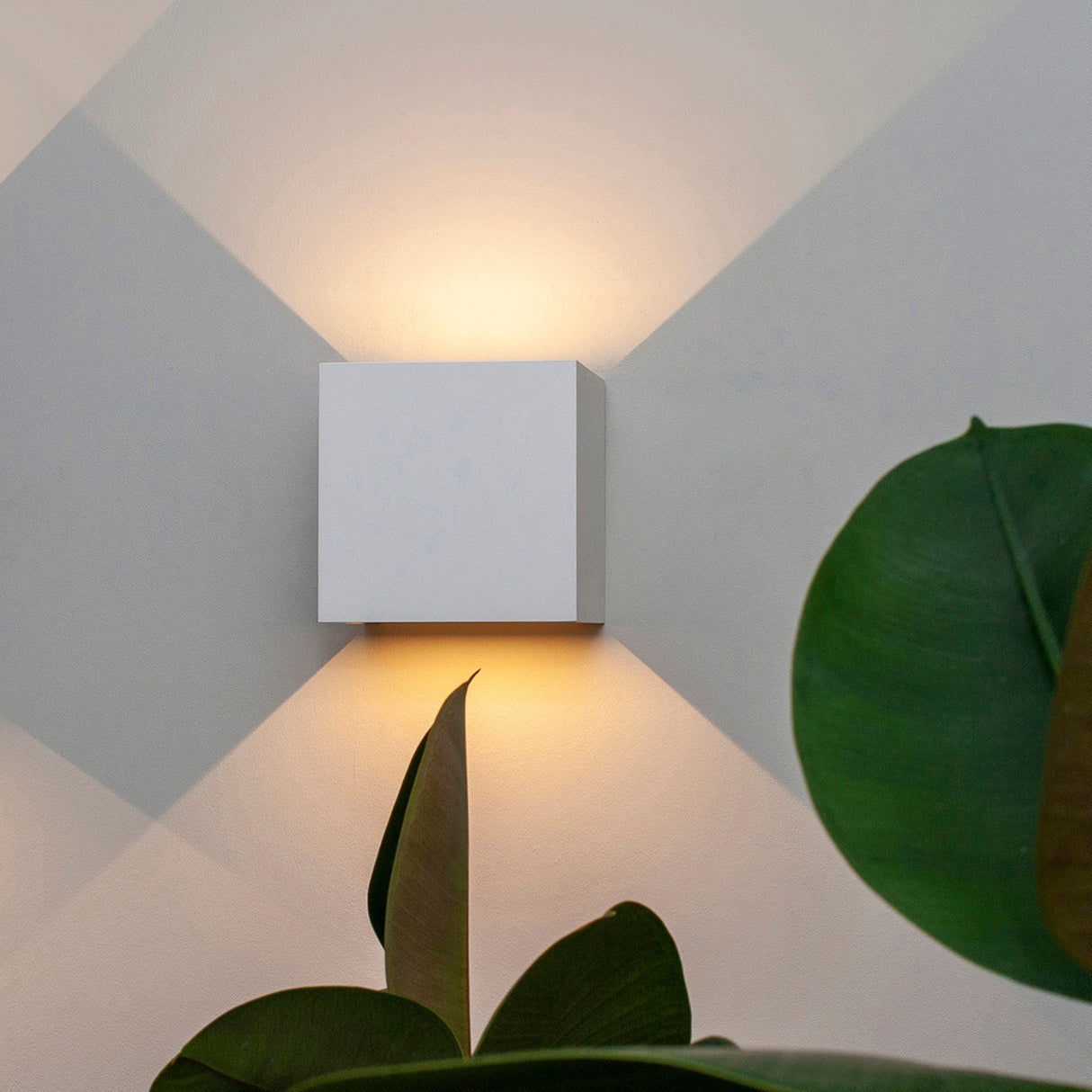 Davos Square Outdoor LED Wall Light 6W 3000K - White