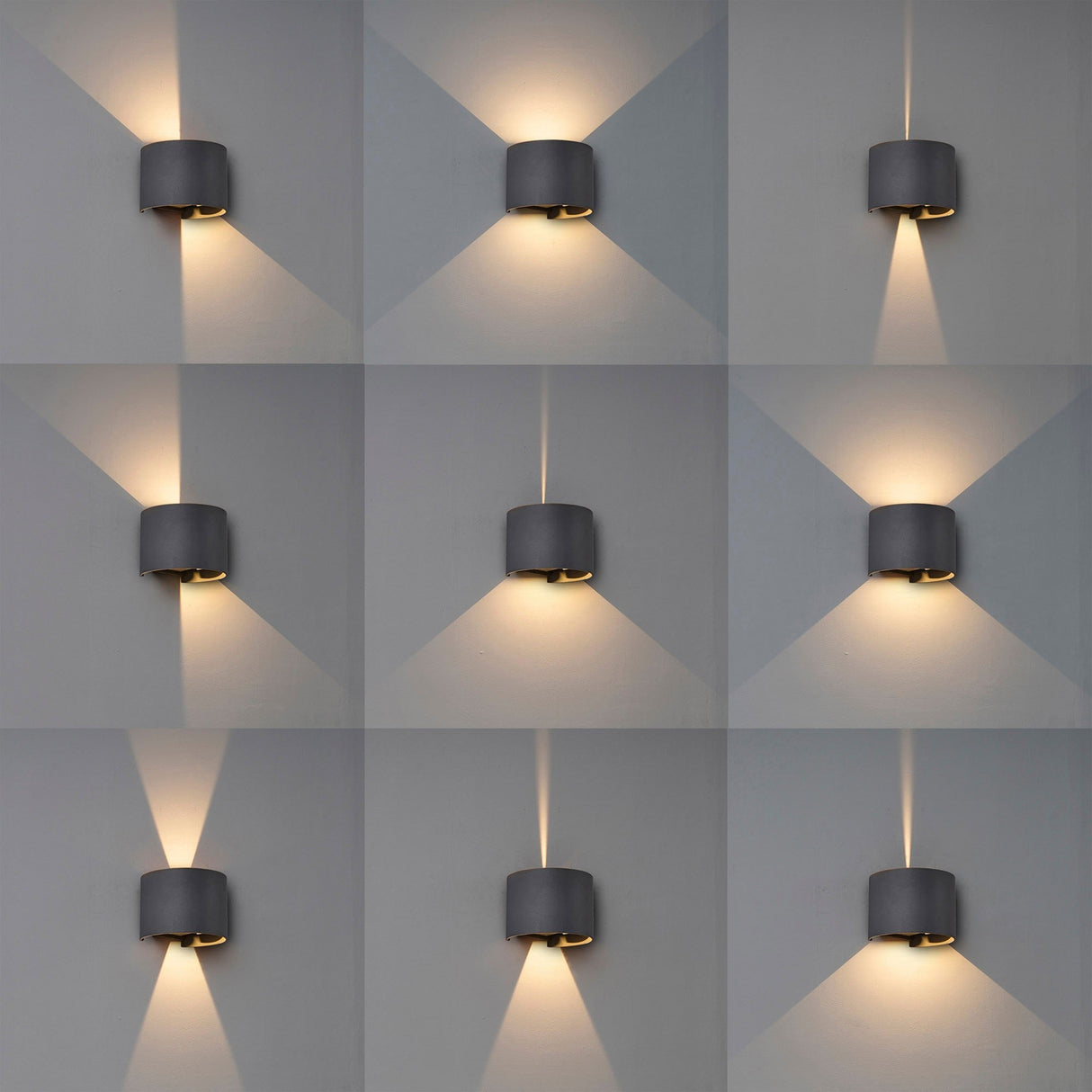 Davos Round Outdoor LED Wall Light 6W 3000K - Anthracite