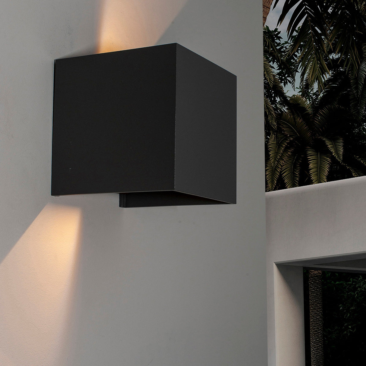 Davos Square Outdoor LED Wall Light 6W 3000K - Black