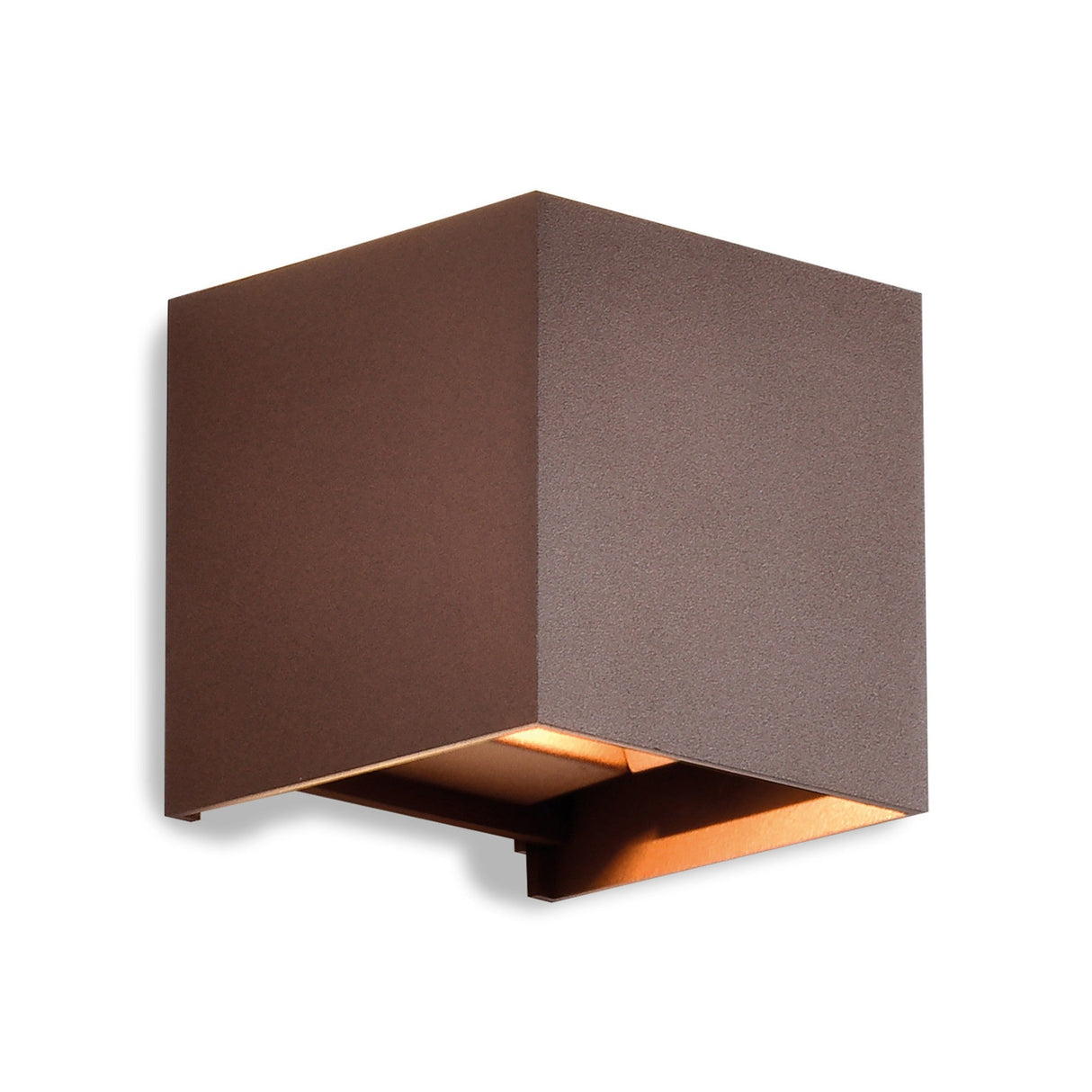 Davos Square Outdoor LED Wall Light 6W 3000K - Brown