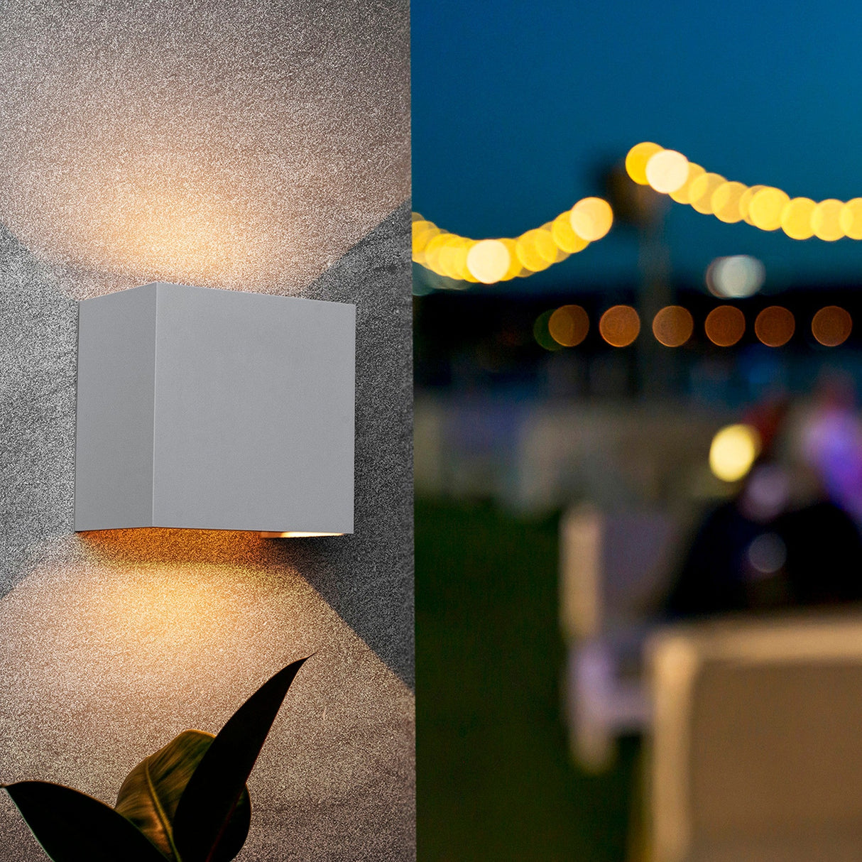Davos Outdoor LED Wall Light 10W 3000K - Sand White