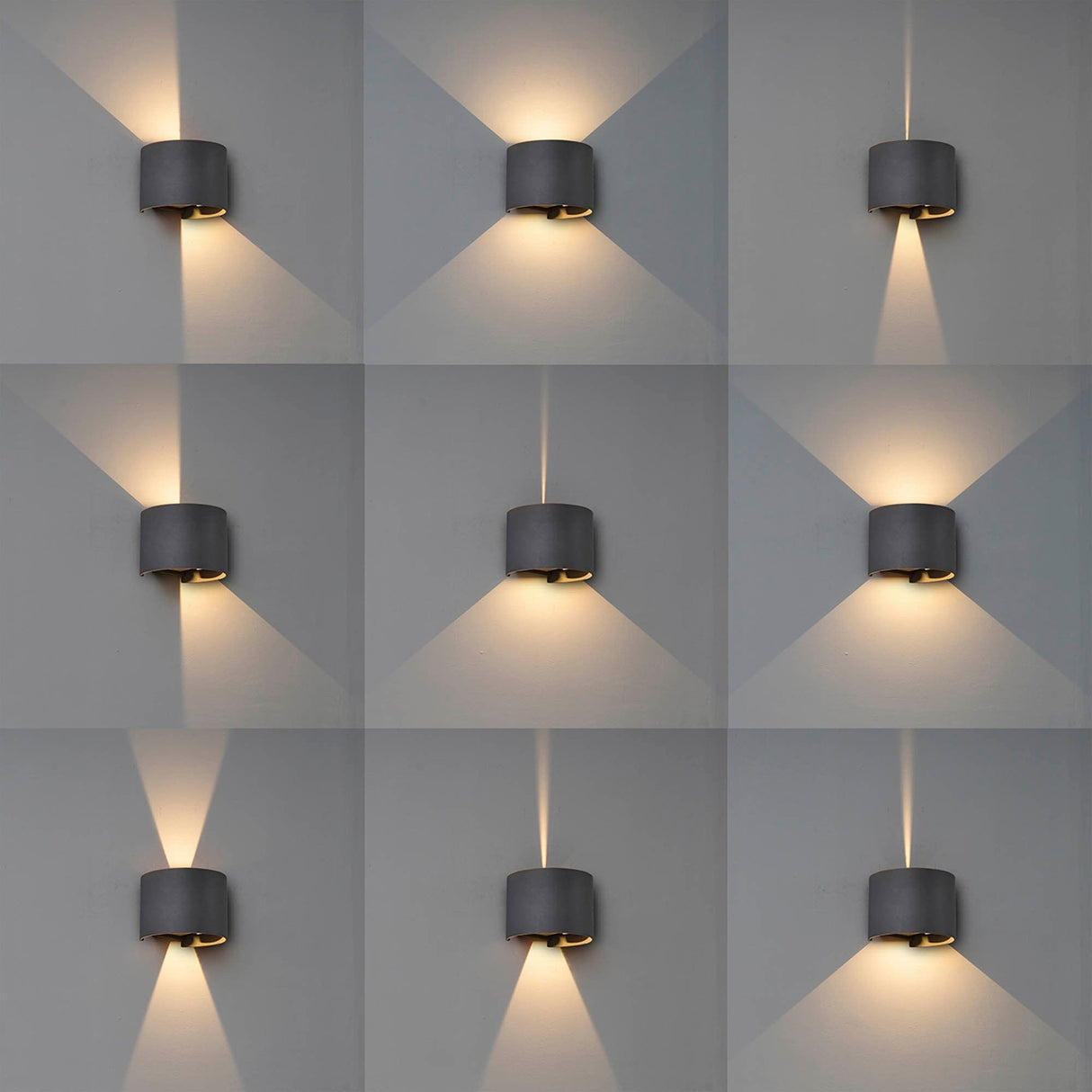 Davos Round Outdoor LED Wall Light 6W 4000K - Anthracite