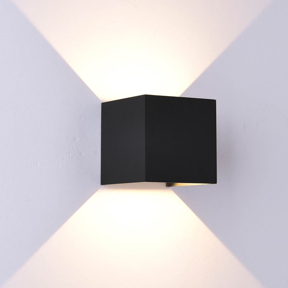 Davos Square Outdoor LED Wall Light 6W 4000K - Black