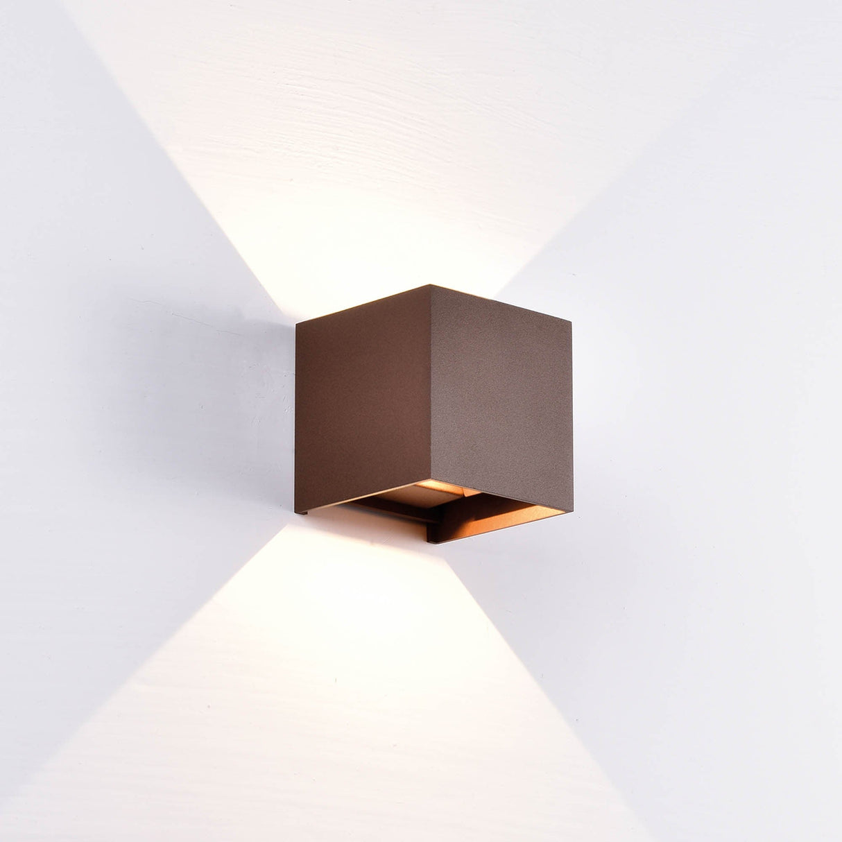 Davos Square Outdoor LED Wall Light 6W 4000K - Brown