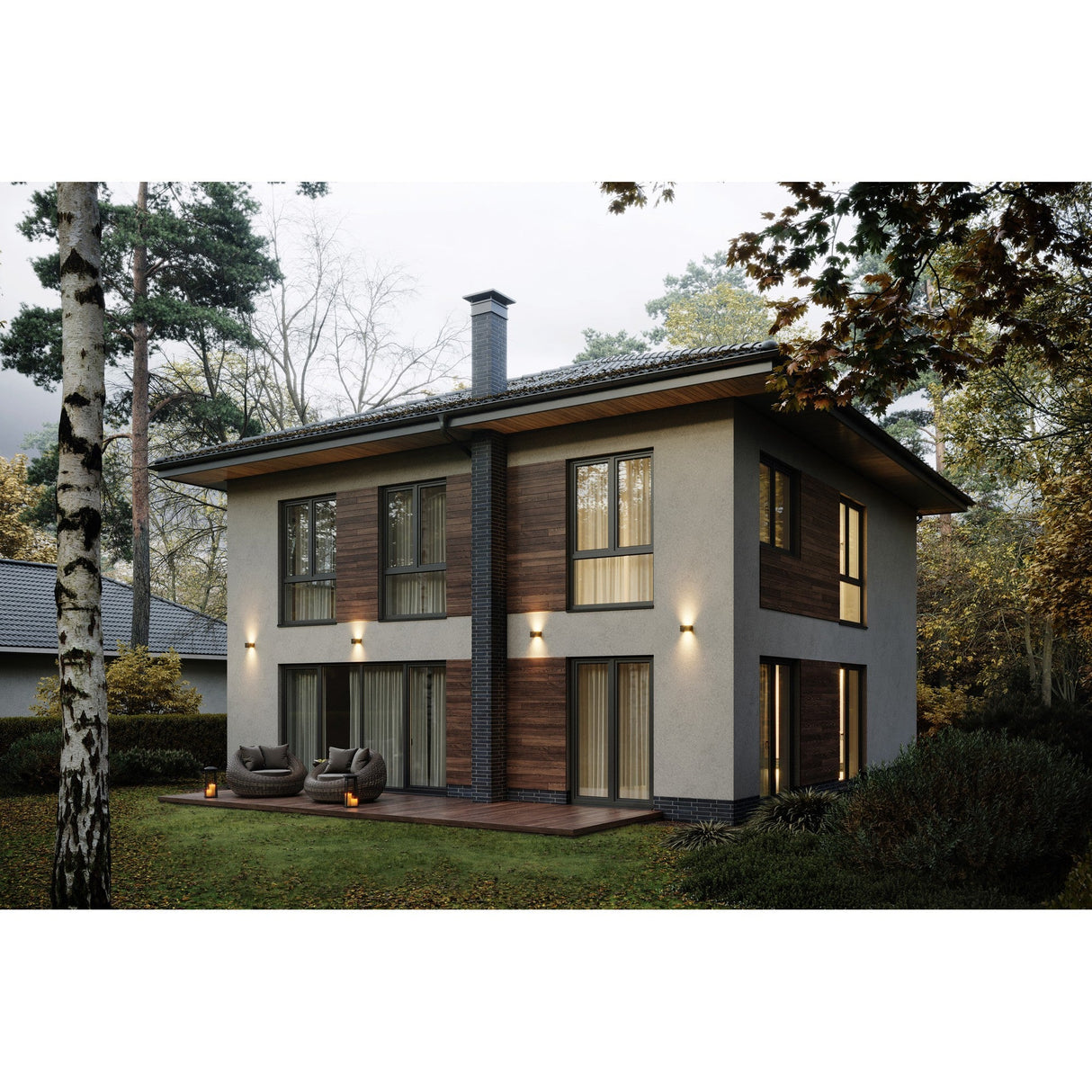 Davos Outdoor LED Wall Lamp 6W 3000K - Rust Brown