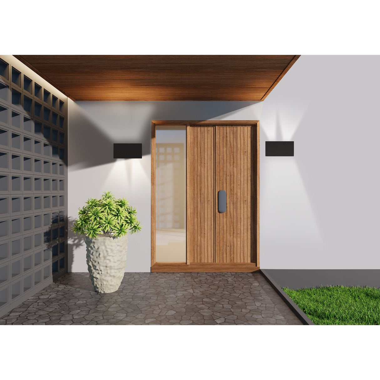 Davos Outdoor LED Wall Lamp 6W 4000K - Sand Black