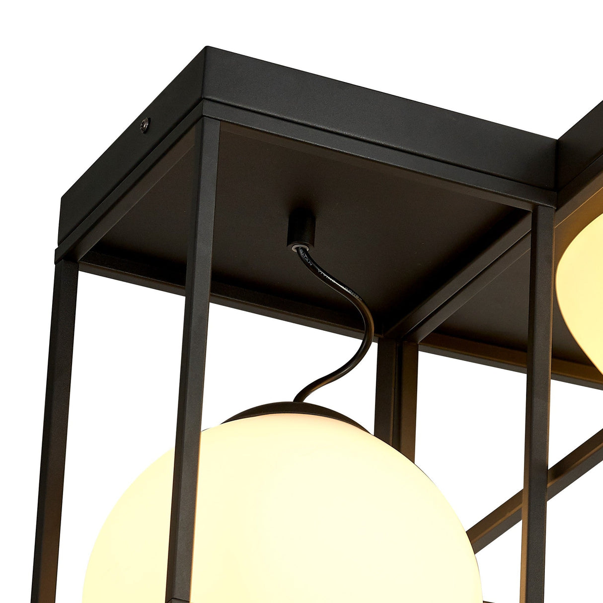 Desigual 5 Light Semi-Flush Ceiling Light - Matt Black