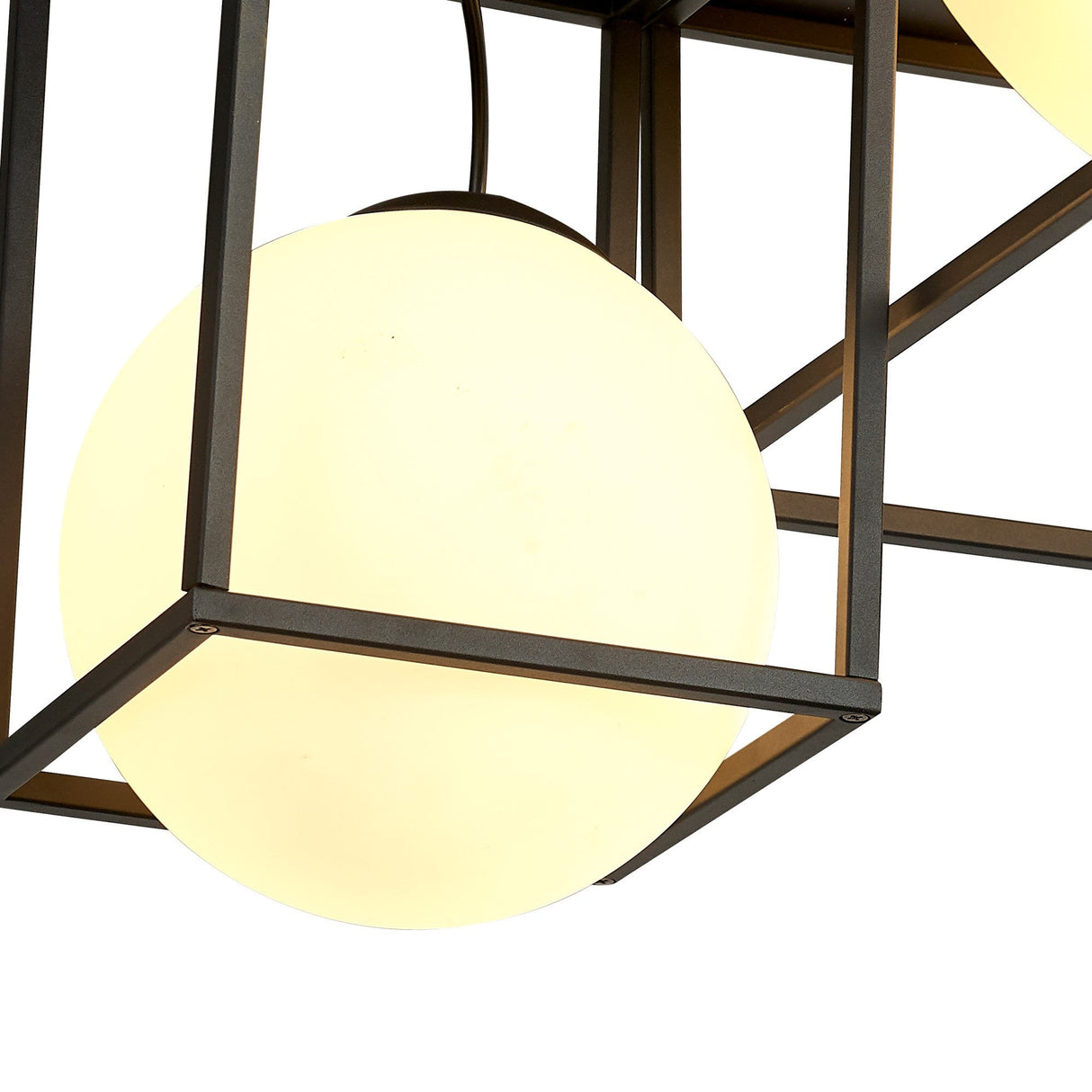 Desigual 4 Light Semi-Flush Ceiling Light - Matt Black