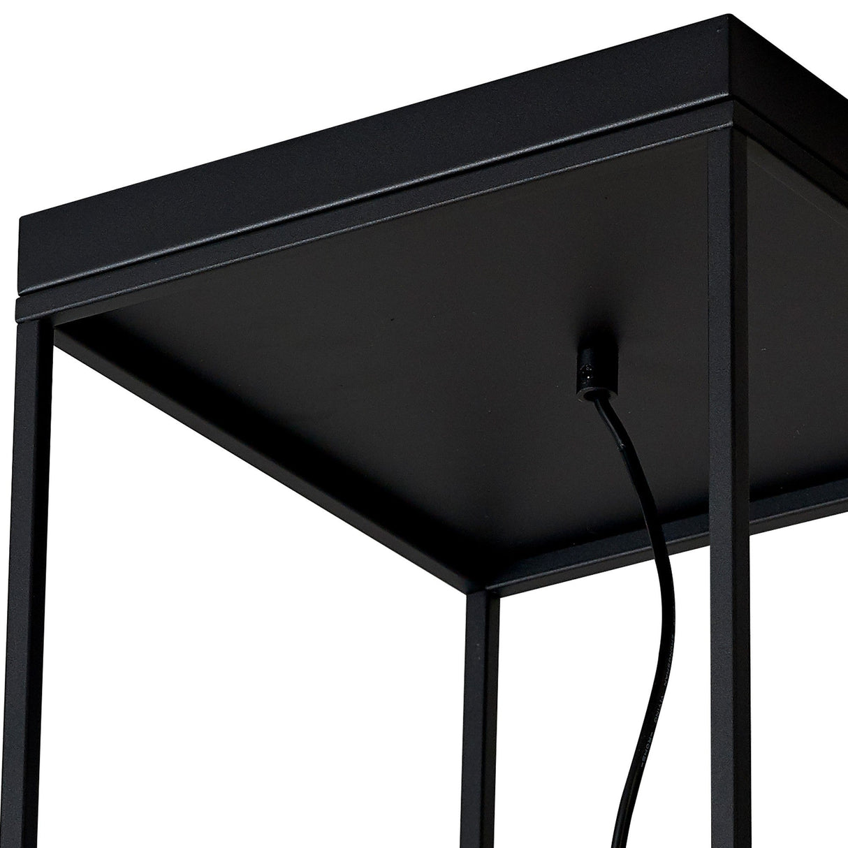 Desigual 1 Light Tall Semi-Flush Ceiling Light - Matt Black