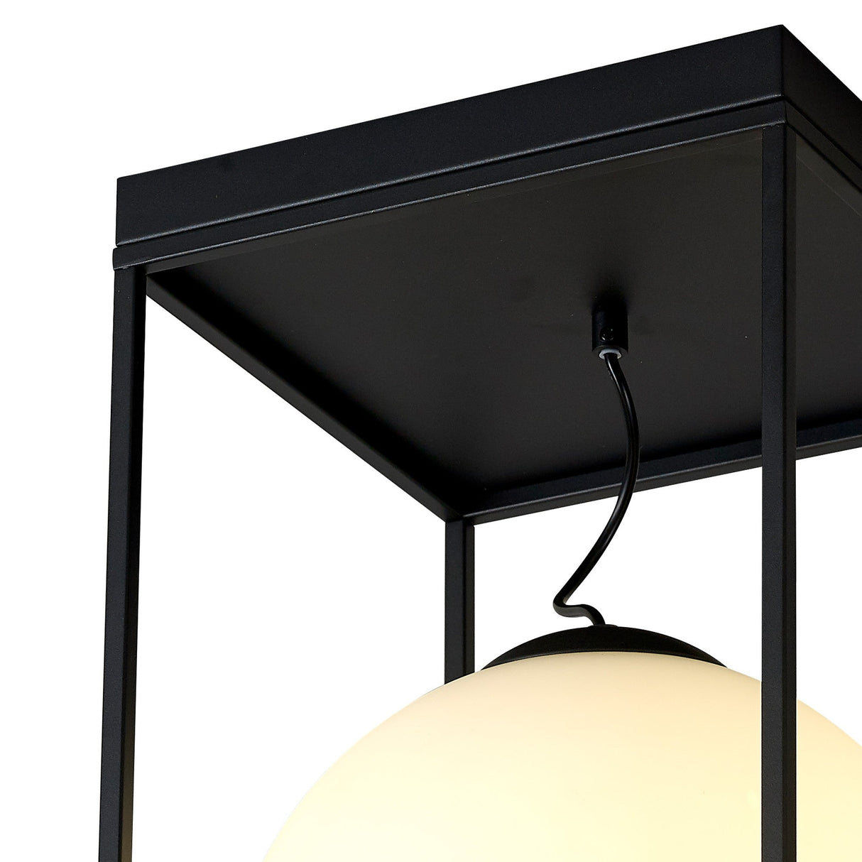 Desigual 1 Light Short Semi-Flush Ceiling Light - Matt Black