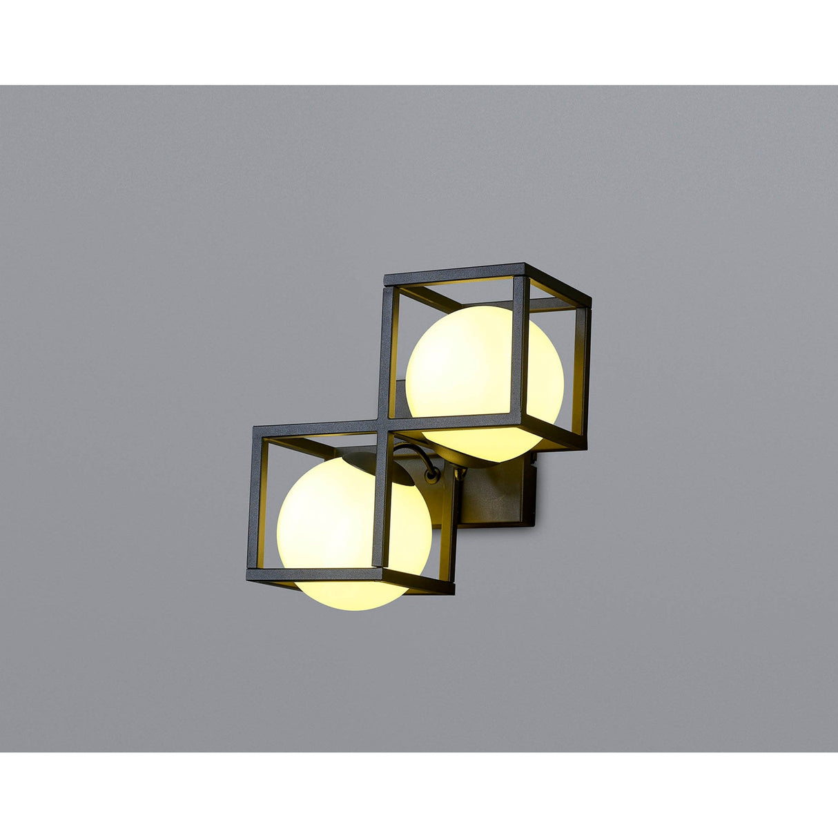 Desigual 2 Light Wall Light - Matt Black