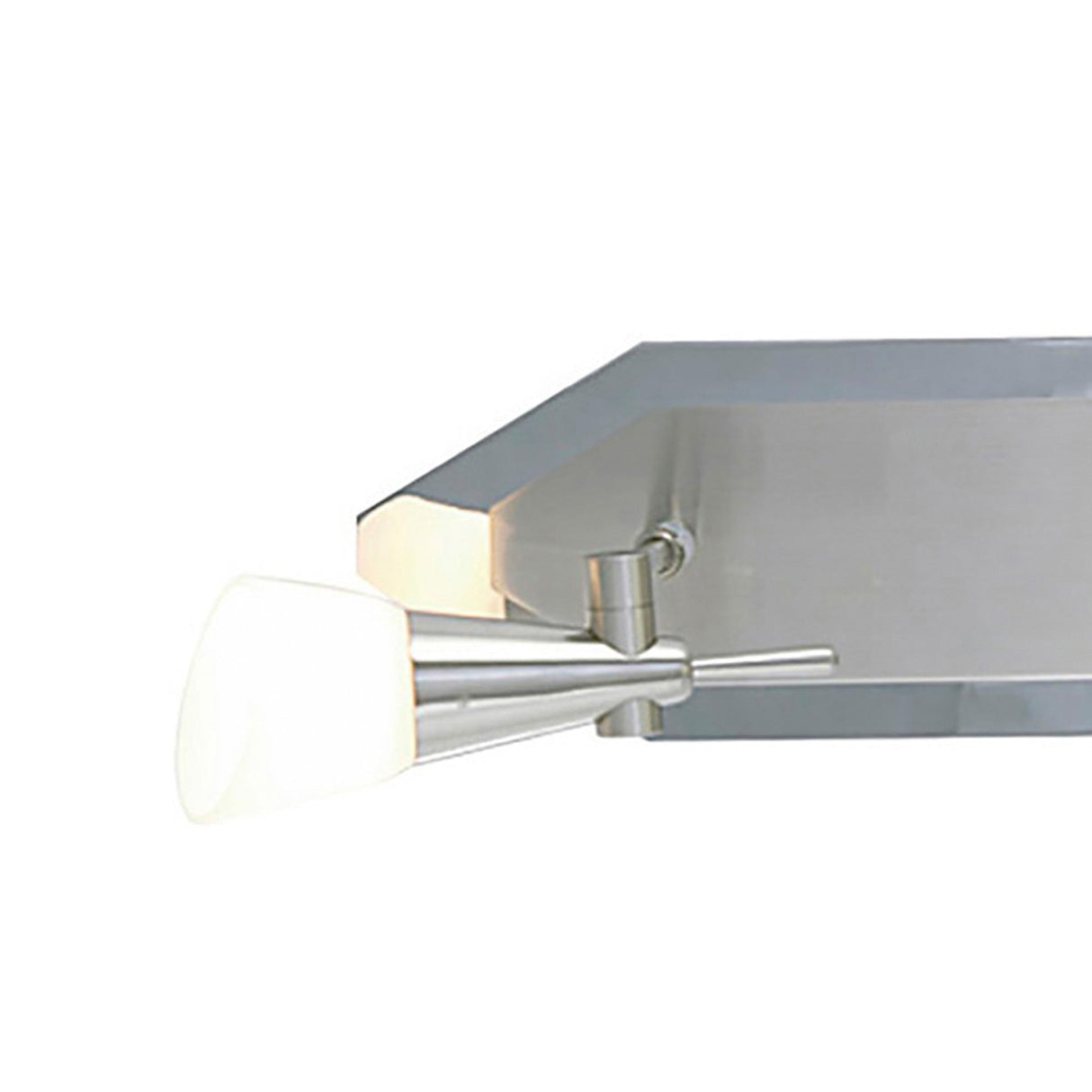 Diama 2 Light Opal Glass Flush Ceiling Light - Nickel & Polished Chrome