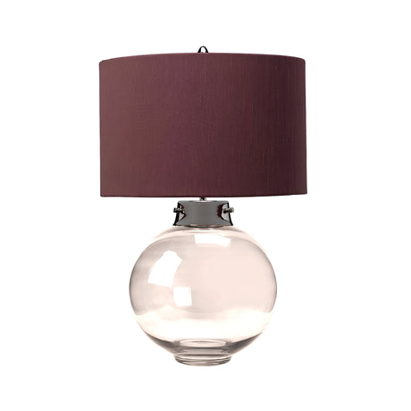 Kara Table Lamp - Polished Nickel - Smoke Glass
