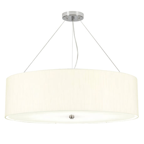 Pearce 30" Pendant with Polished Chrome Ceiling Pan - Polished Chrome, Ivory Shade
