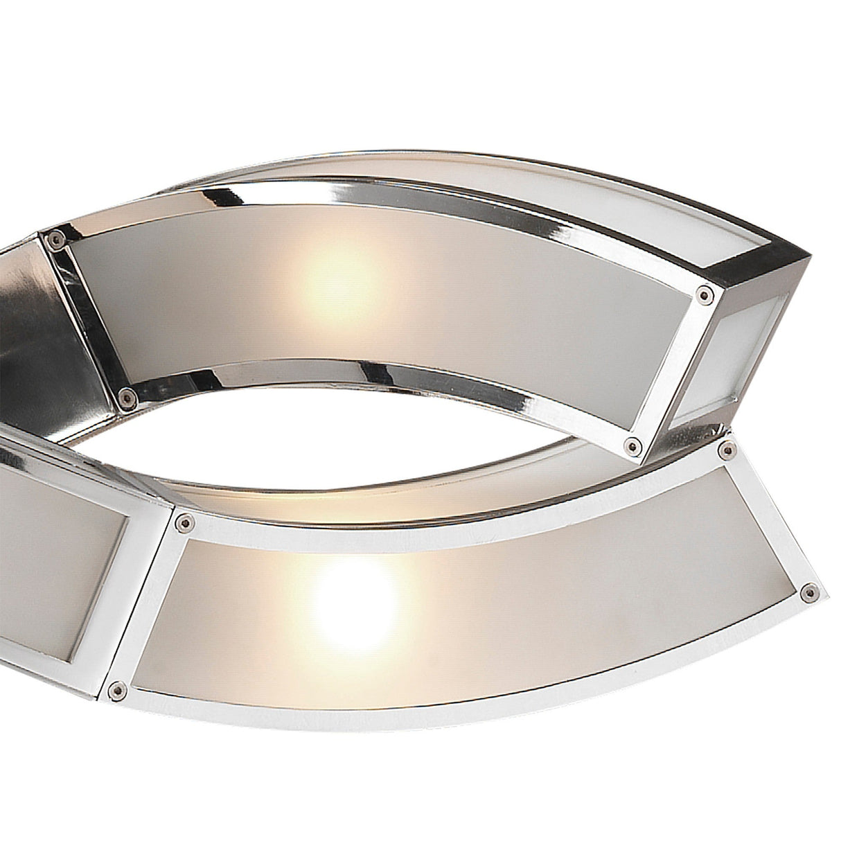 Duna 81cm 6 Light Linear Suspension Light - Polished Chrome & White