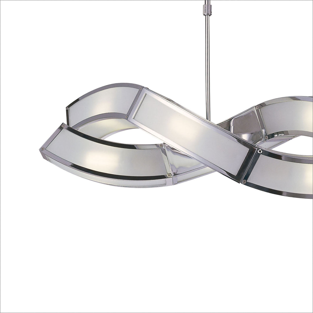 Duna 81cm 6 Light Linear Suspension Light - Chrome & White