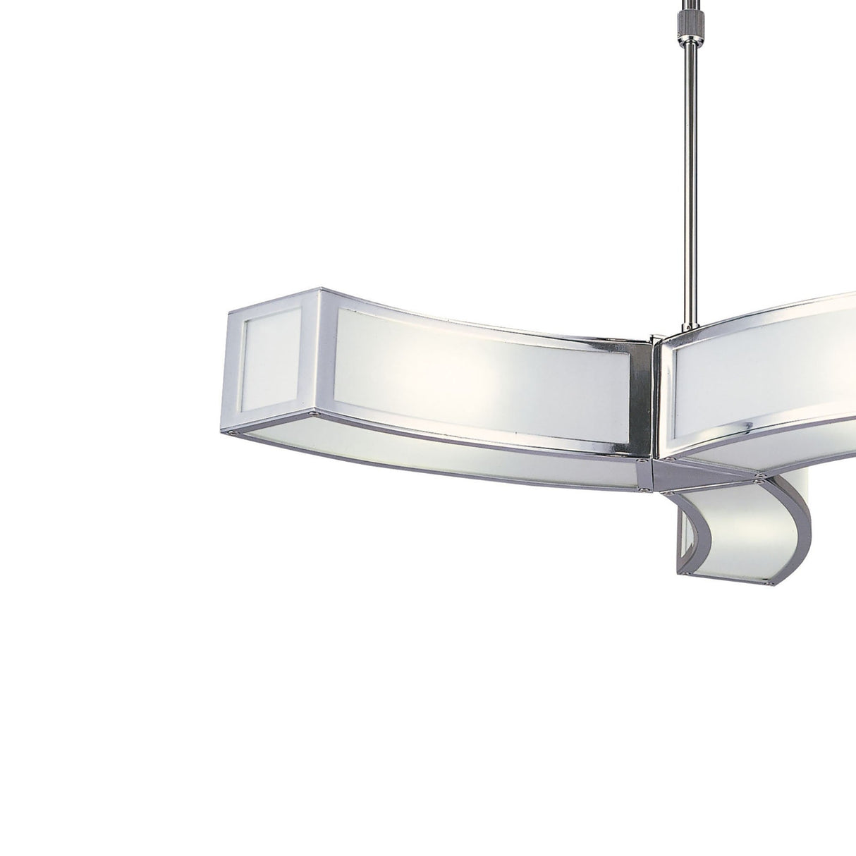 Duna 62cm 3 Light Suspension Light - Polished Chrome & White