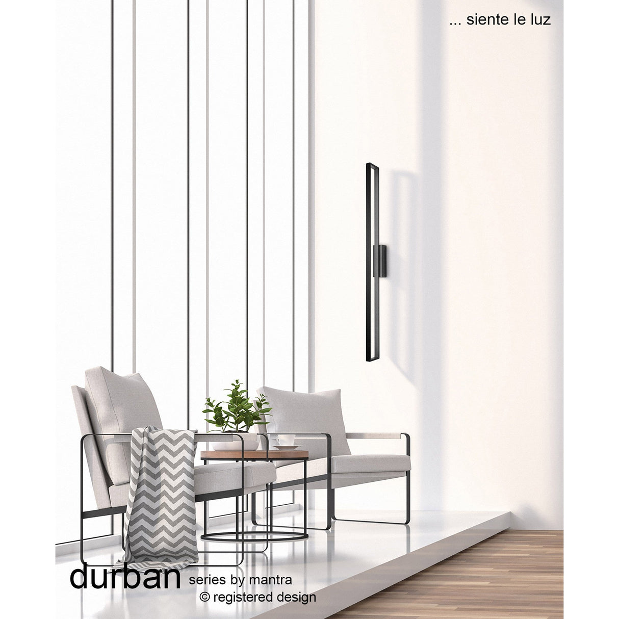 Durban 99cm Linear LED Wall Light 30W 3000K - Black