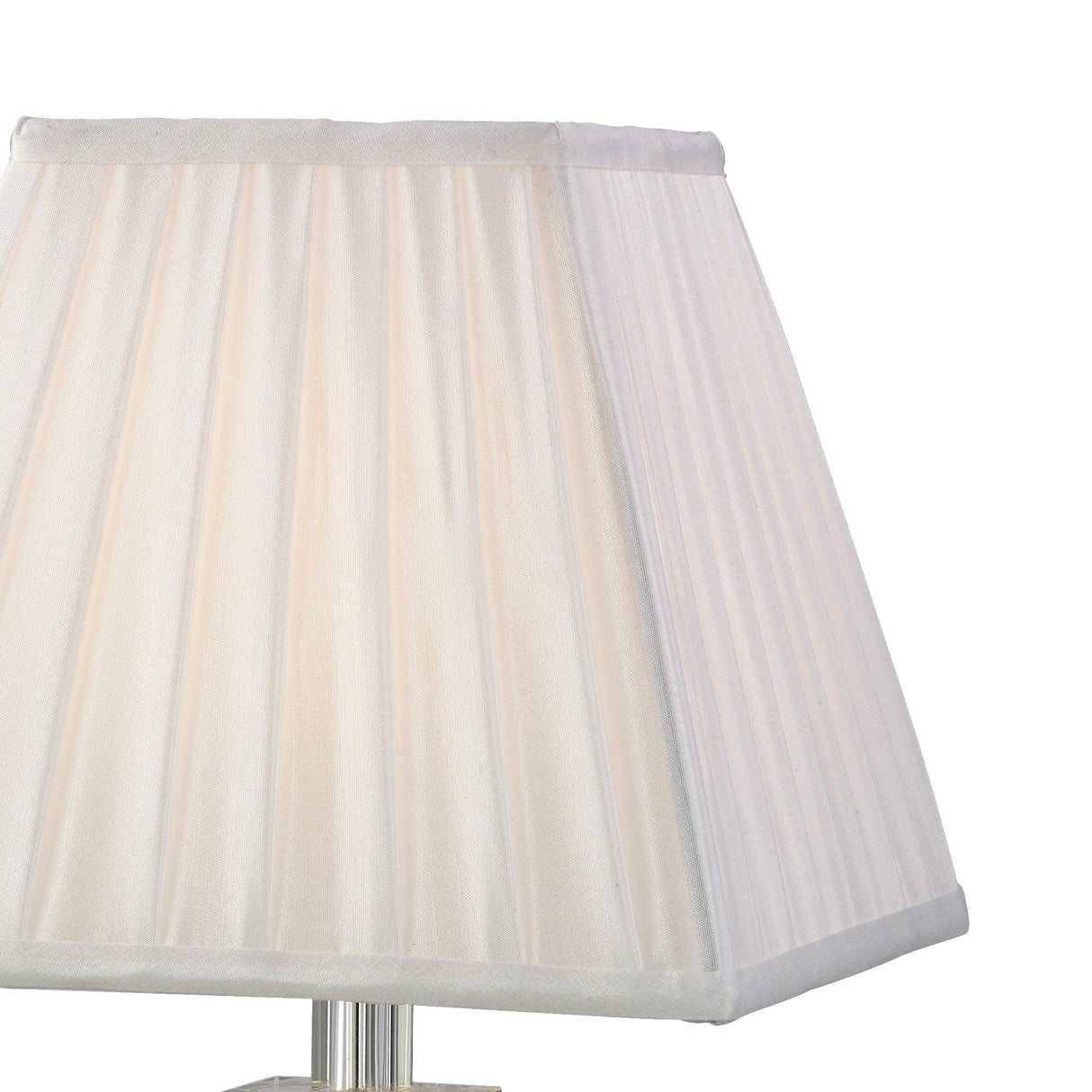 Dusit 1 Light Crystal Table Lamp - Silver (Without Shade)