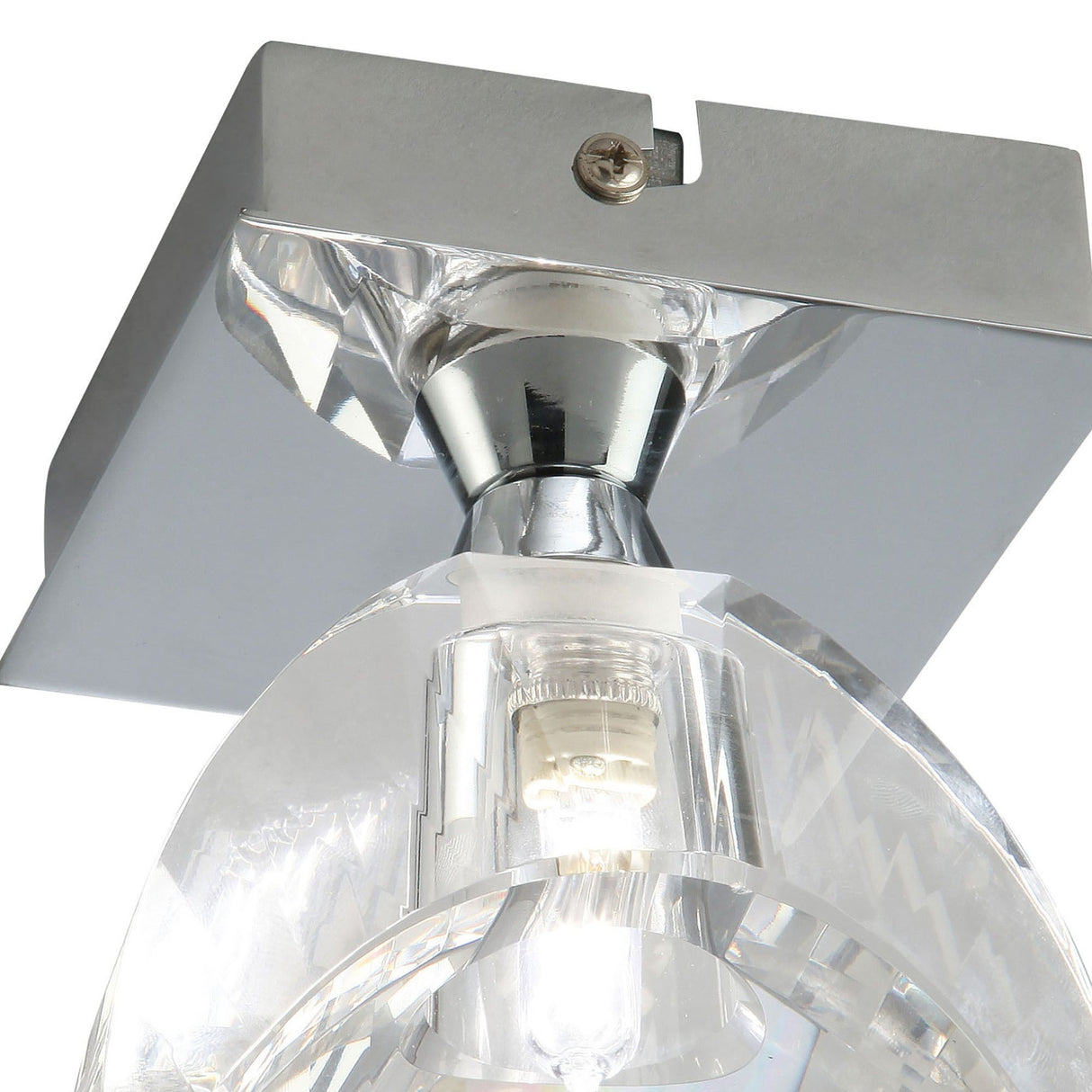 Eclipse 1 Light Semi-Flush Ceiling Light - Polished Chrome