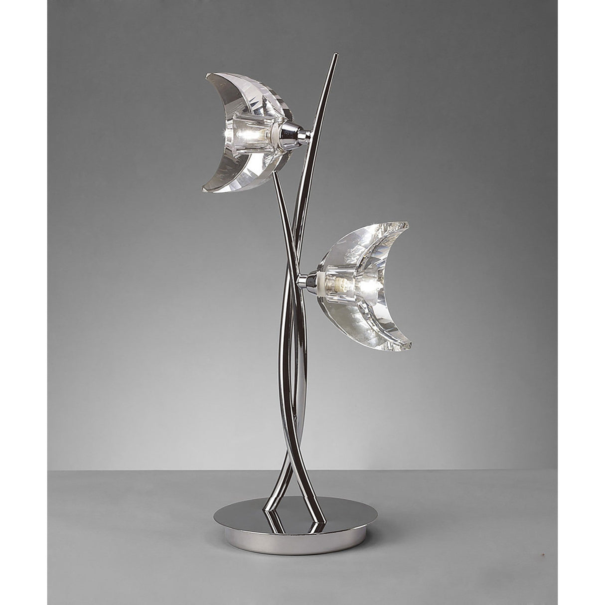 Eclipse 2 Light Table Lamp - Polished Chrome