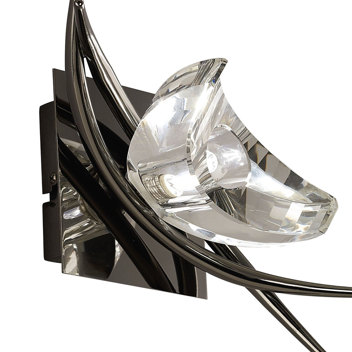 Eclipse 1 Light Wall Light - Black Chrome