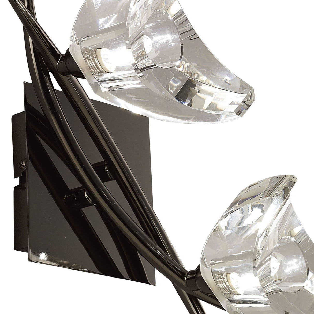 Eclipse 2 Light Wall Light - Black Chrome