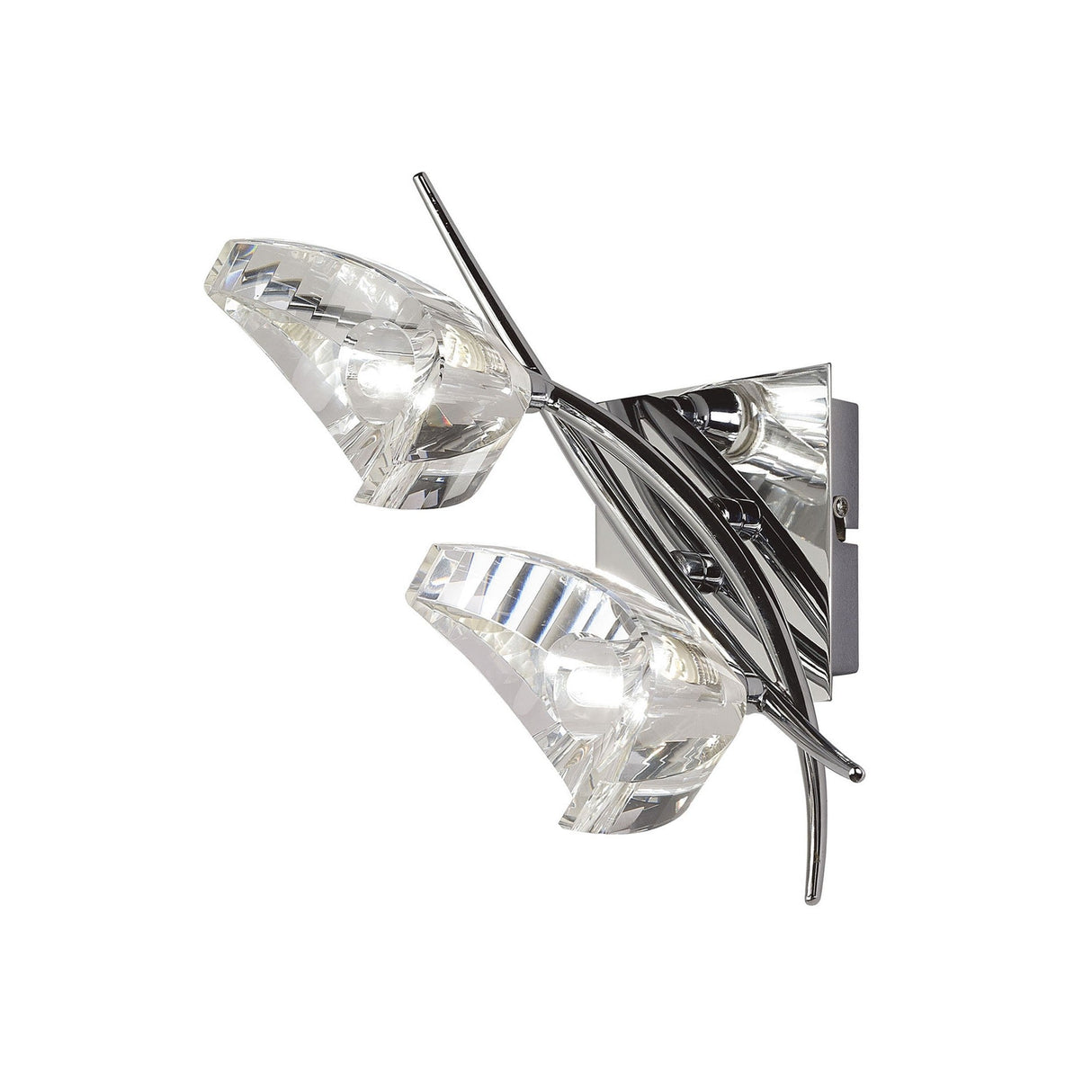Eclipse 2 Light Wall Light - Polished Chrome