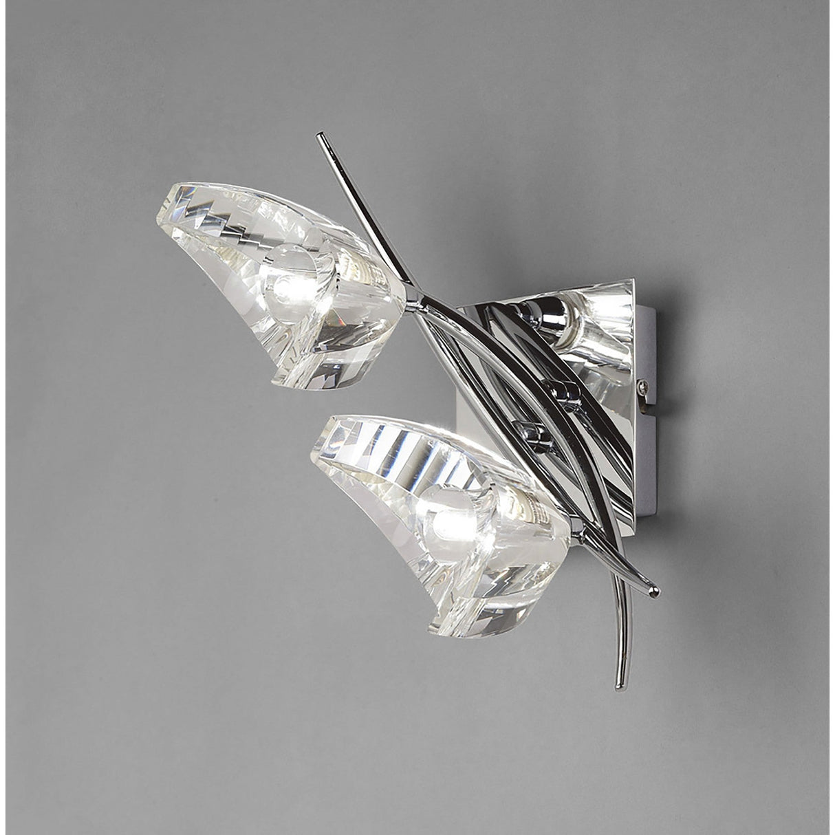 Eclipse 2 Light Wall Light - Polished Chrome