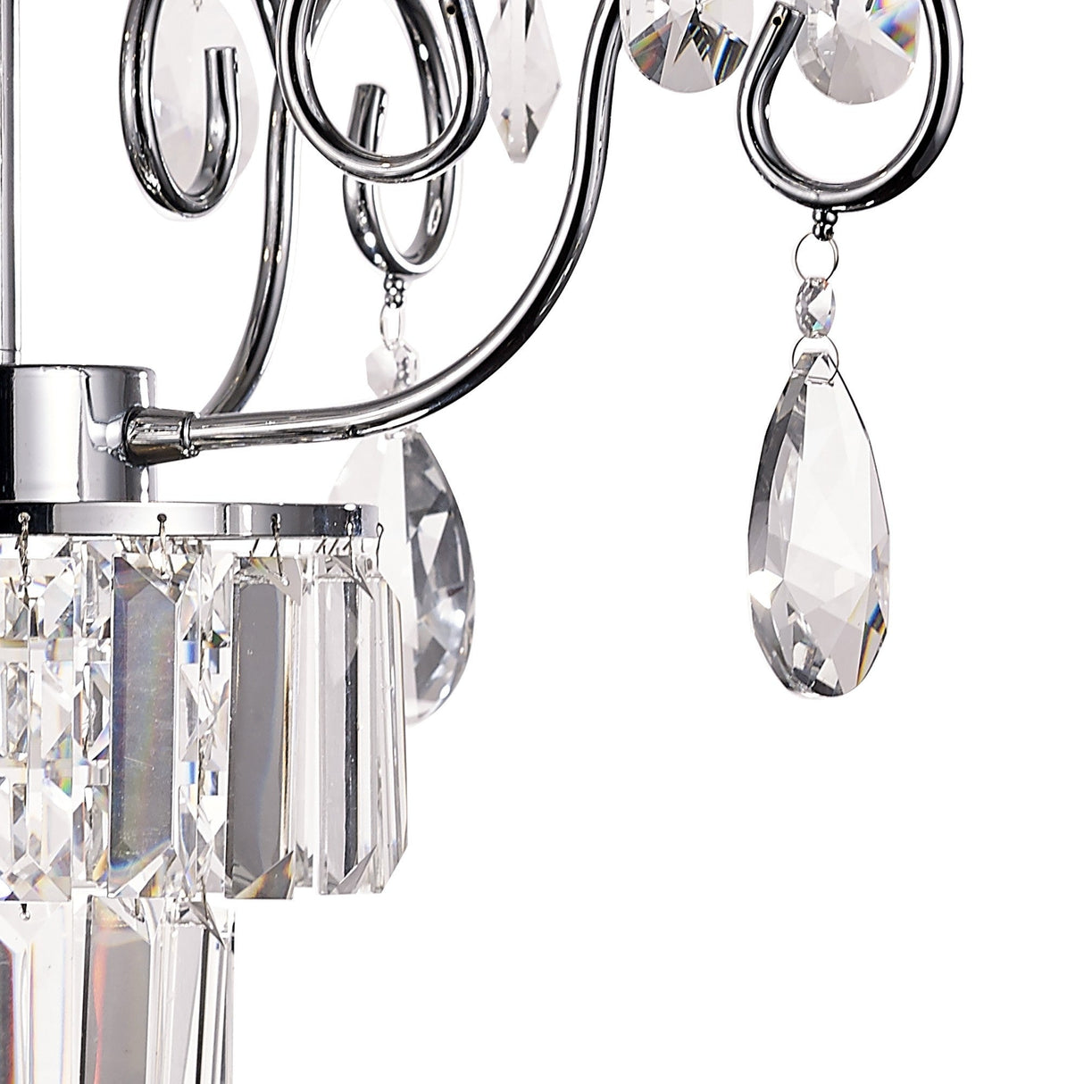 Eden 55cm 4 Light Crystal Chandelier - Polished Chrome